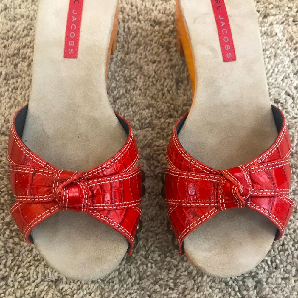 EUC Marc Jacobs Sexy Red Platform Sandals, Size 9.5 - Picture 4 of 10